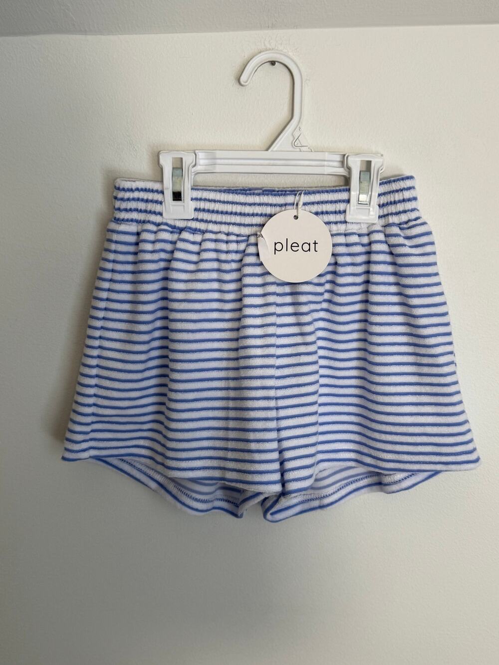 Pleat Carlisle Striped Terry Cloth shorts NWT size 10